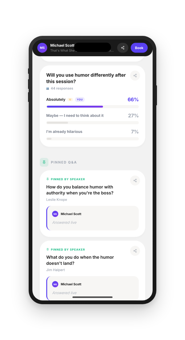 AI Recap view showing all captured Moments compiled into a comprehensive personal event record
